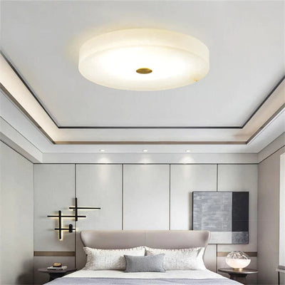 Kevin Apollo Modern Round Alabaster Flush Mounted chandelier Flush Mount Luster Gaze