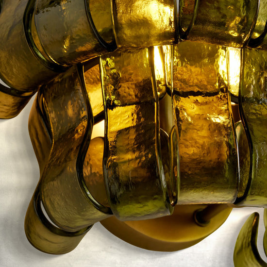 Luster Gaze Lumina Sculpted Glass Wall Sconce - Background Shot