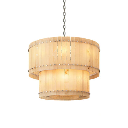 Sant Marco Alabaster Round Tiered Chandelier