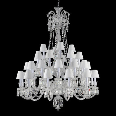 36 Lights Crystal Lighting with Lampshades