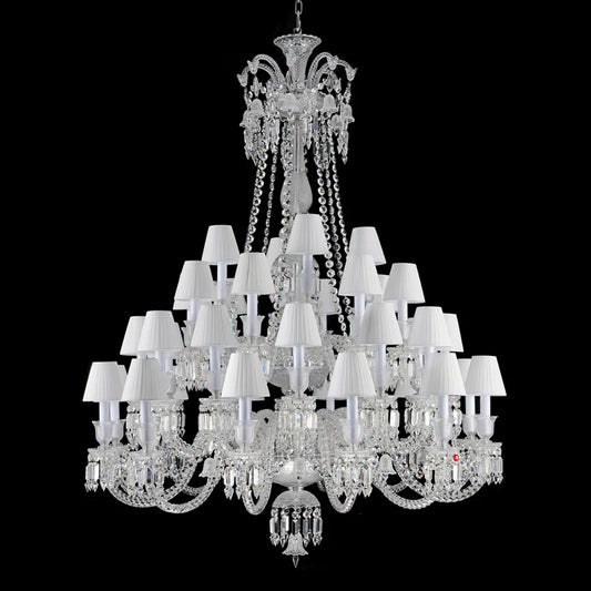 36 Lights Crystal Lighting with Lampshades
