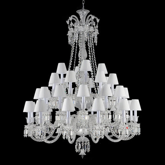 36 Lights Crystal Lighting with Lampshades