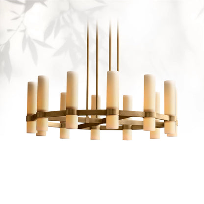 Lavelle Round Milk Glass Chandelier