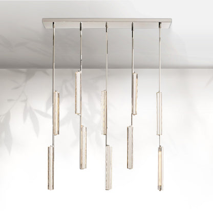 Aedubon Crystal Linear Chandelier 54"