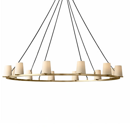 Mauillac Fabric Shade Round Chandelier