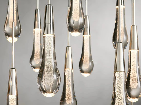 Soltaire Raindrop Round Chandelier 58"W