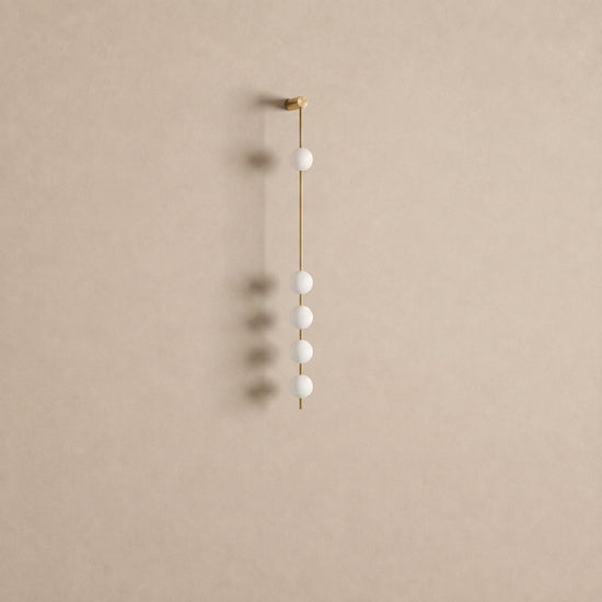 Vertical Balls Wall Lamp, 4.7-Inch x H 40.6~72.8-Inch, Triac Warm Dimming for Living Room & Dining Room