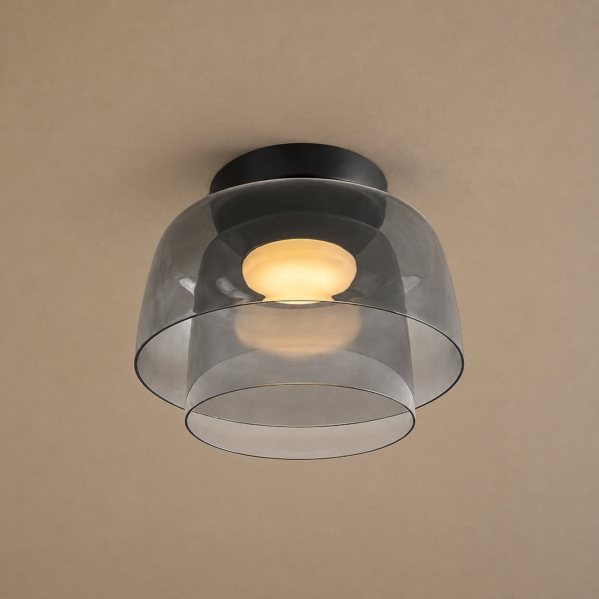 Tricolordeer Layered Tinted Glass Disc Ceiling Light