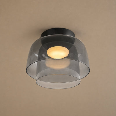Tricolordeer Layered Tinted Glass Disc Ceiling Light