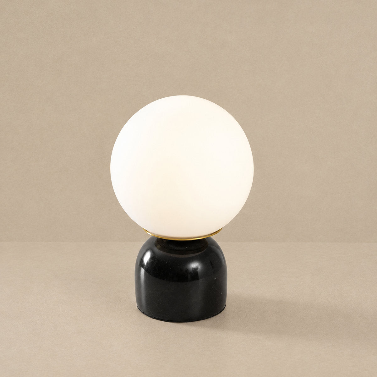 Tricolordeer Globe Glass & Marble Table Lamp