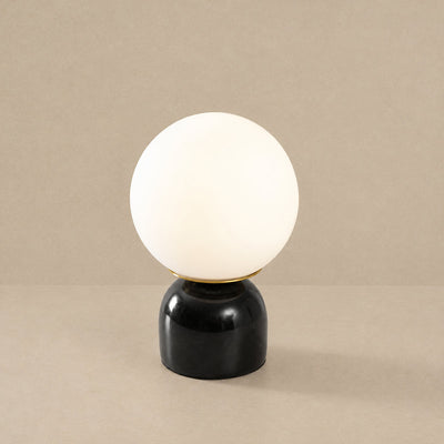 Tricolordeer Globe Glass & Marble Table Lamp