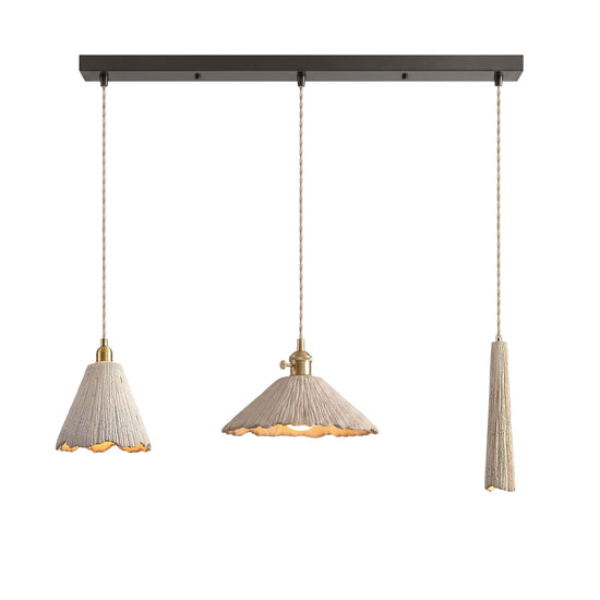 Raw Texture Cement Pendant Light Collection for Dining Room & Living Room