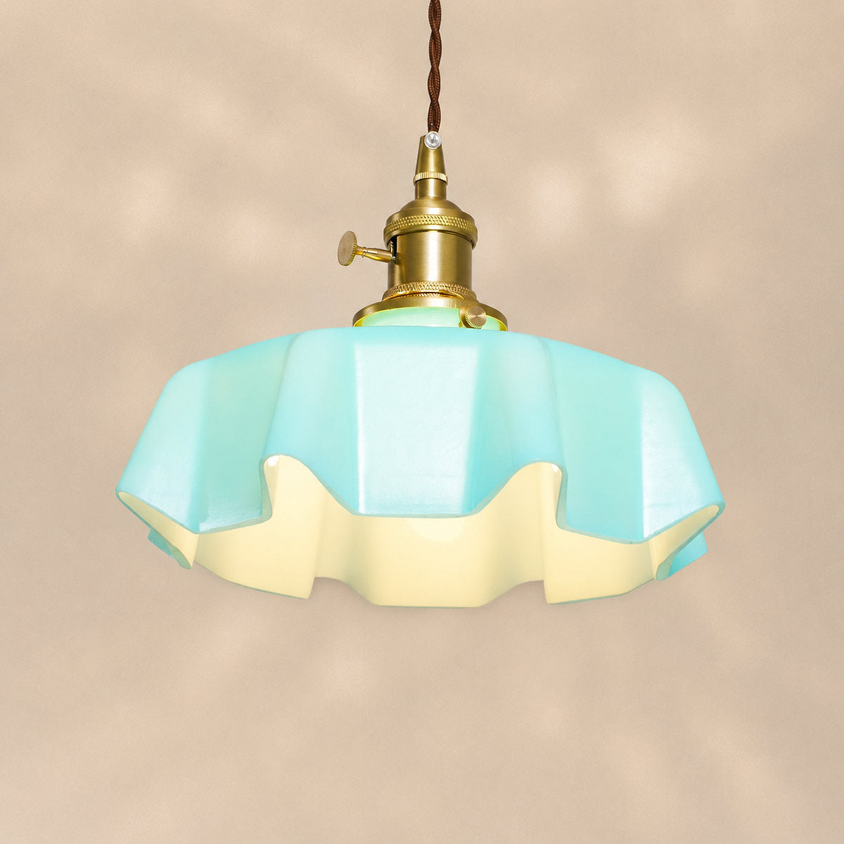 Pleated Glass Pendant Light Collection