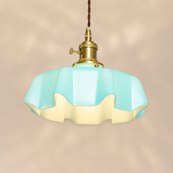 Pleated Glass Pendant Light Collection
