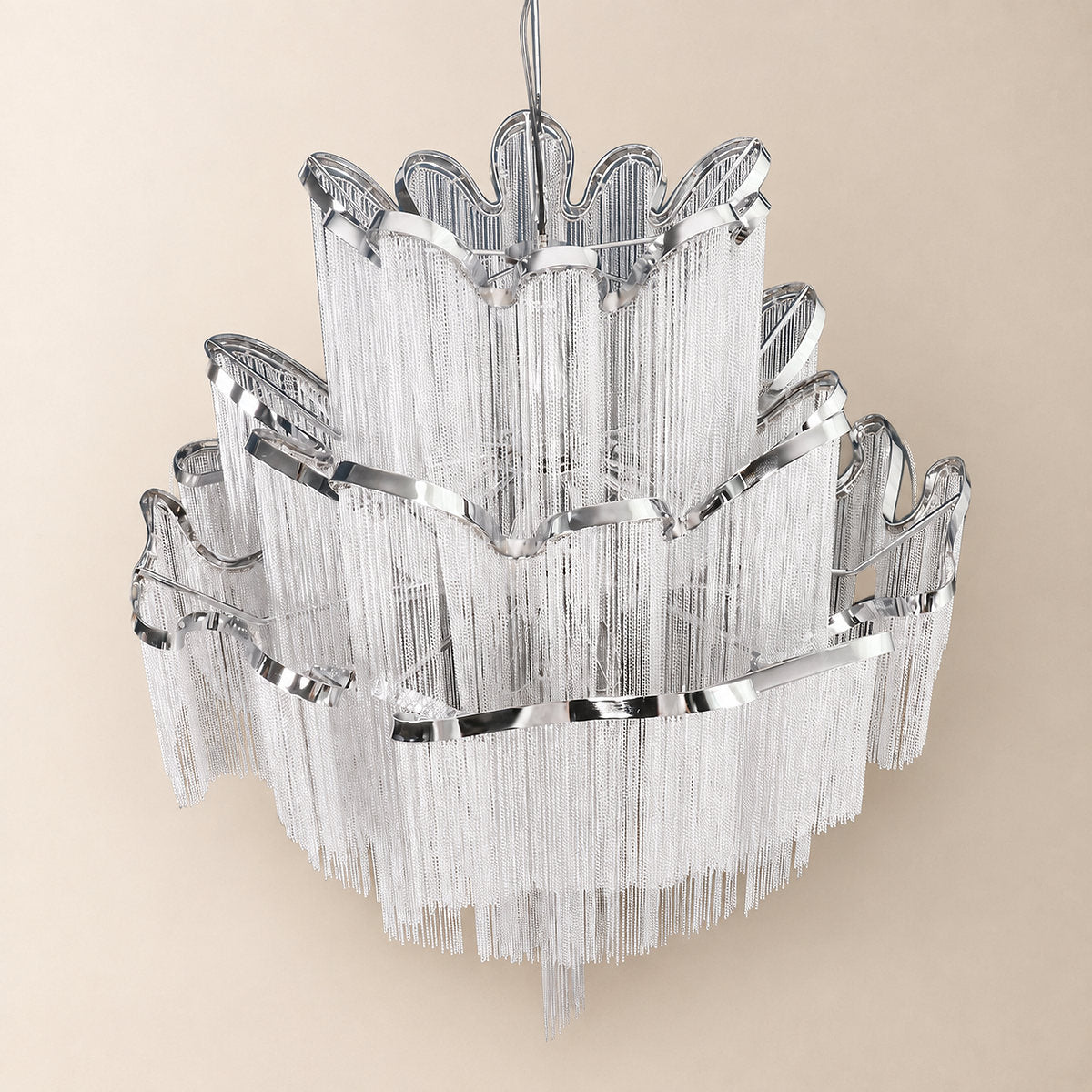 Tricolordeer Cascade Round and Linear Chandelier