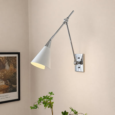 Magari Wall Lamp, L 29.1-Inch x H 26-Inch, White & Black & Brass for Living Room