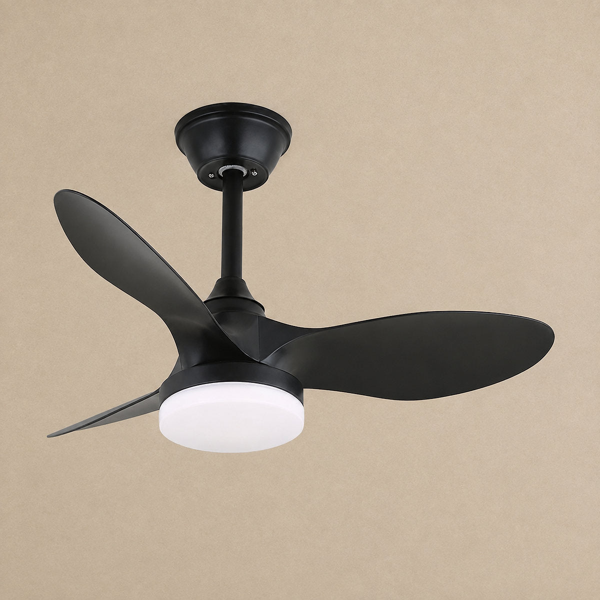 Silven Curve Ceiling Fan Light, 24~32-Inch x H 11.8-Inch, Model A (Walnut ) for Living Room