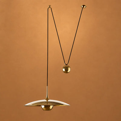 Adjustable Metal Counterweight Pendant Light for Dining Room & Living Room