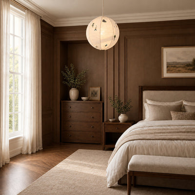 Playful Stitched Fabric Ceiling Pendant Light