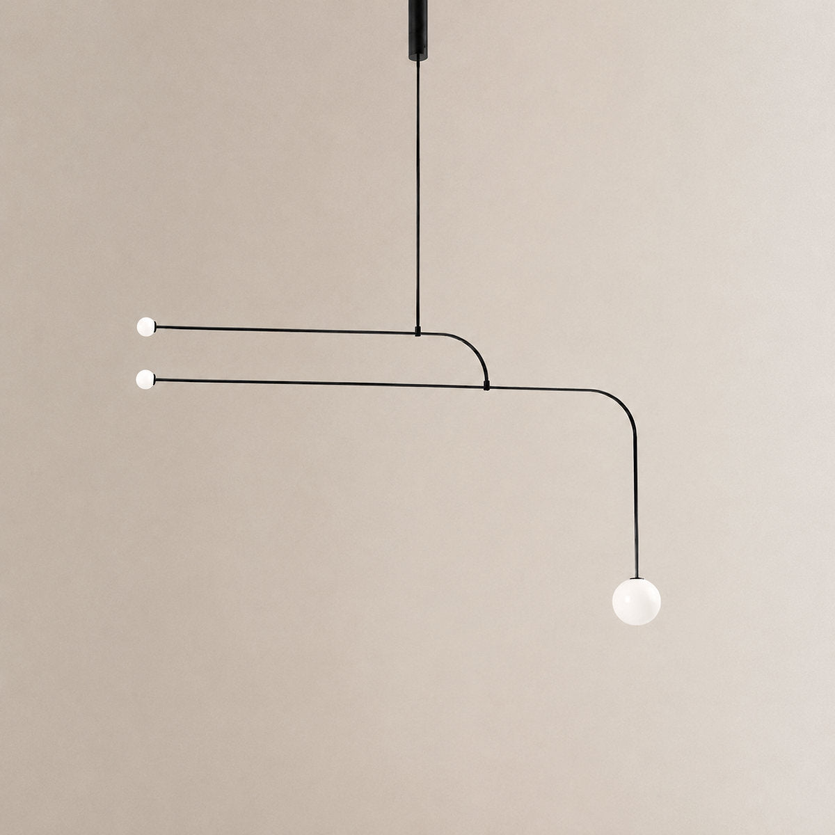Tricolordeer Curved Metal Arc Sphere Chandelier