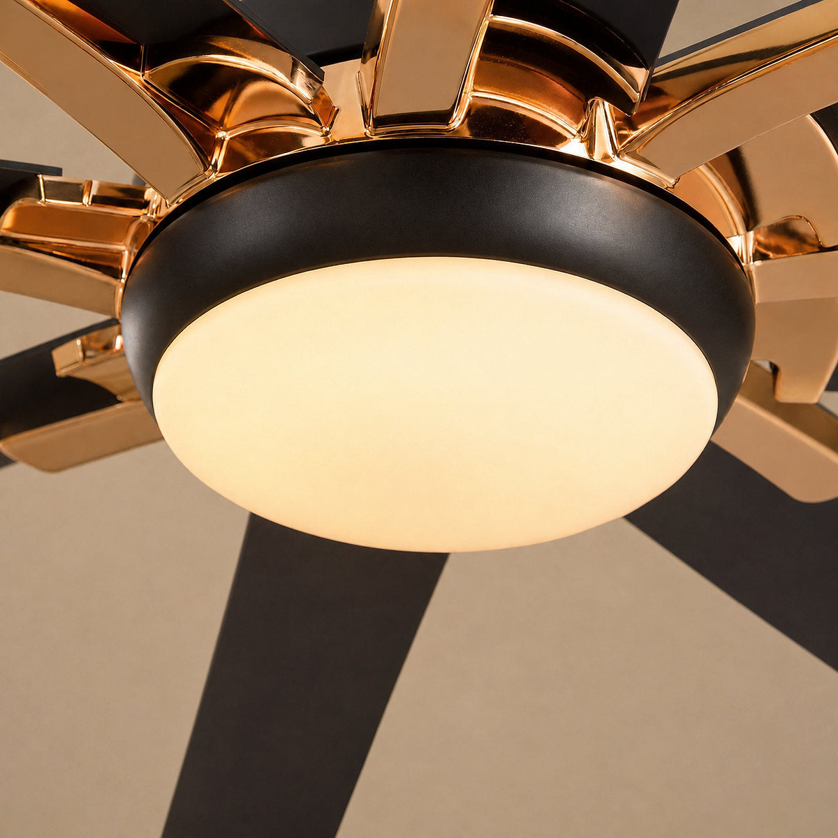Tricolordeer Contemporary Metal Eight-Blade LED Disc Ceiling Fan