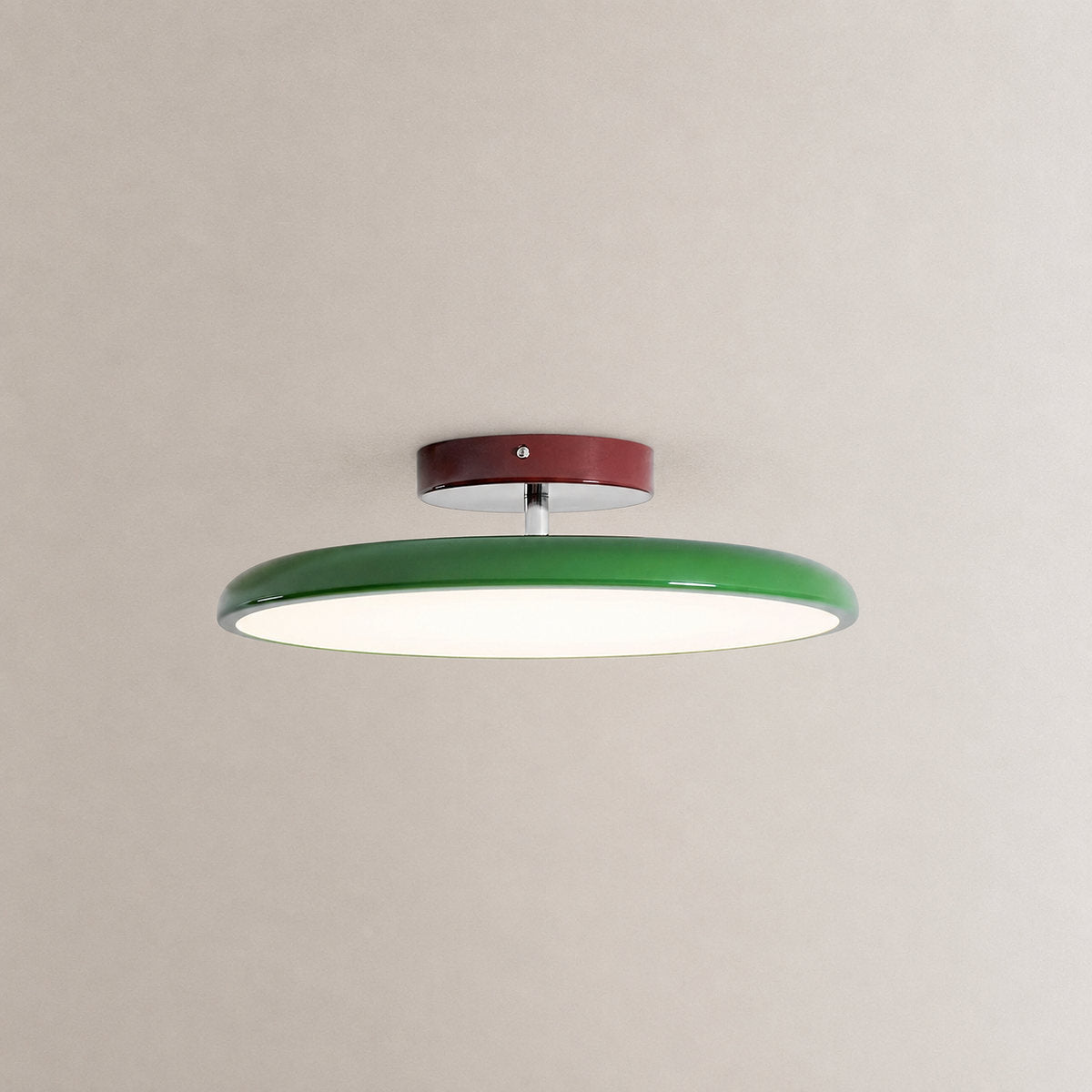 Drift Adjustable Ceiling Light, 11.8~19.7-Inch x H 3.5-Inch, Green, Triac Warm Dimming for Living Room & Bedroom