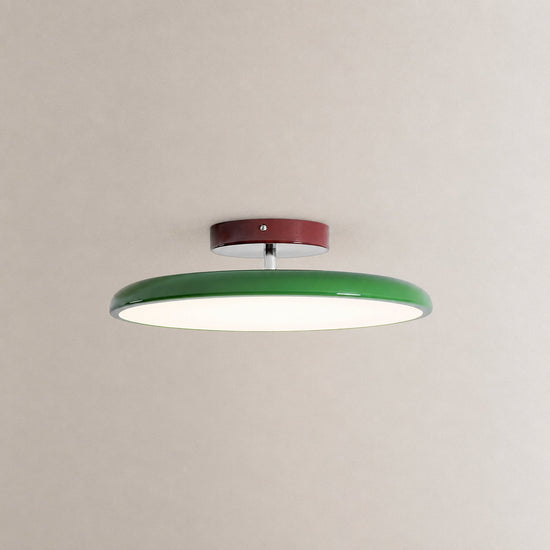Drift Adjustable Ceiling Light, 11.8~19.7-Inch x H 3.5-Inch, Green, Triac Warm Dimming for Living Room & Bedroom