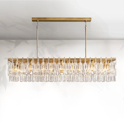 Marigan Crystal Rectangle Chandelier 60"