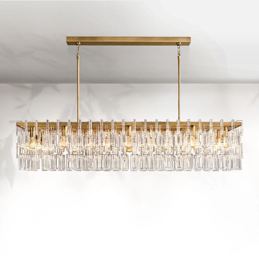 Marigan Crystal Rectangle Chandelier 60"