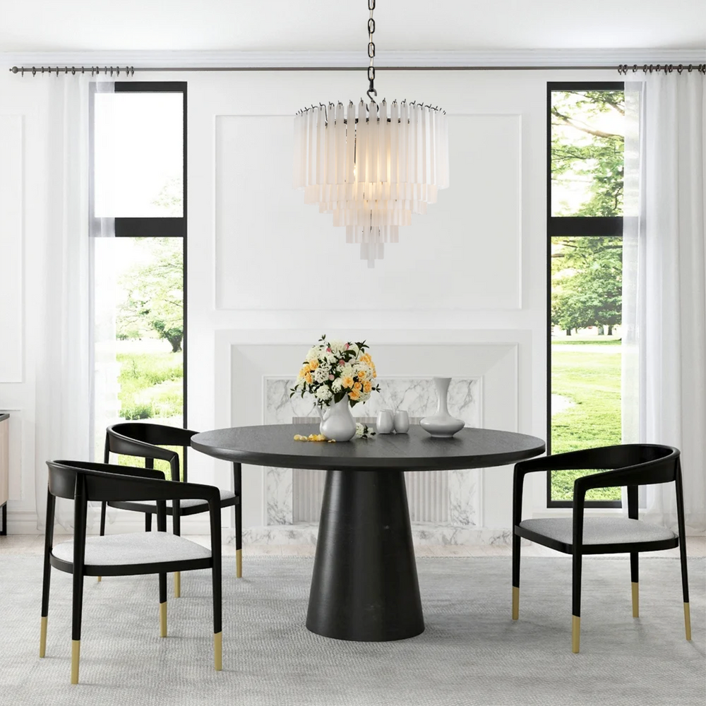 Bethel 3-Tier Glass Round Chandelier 24"