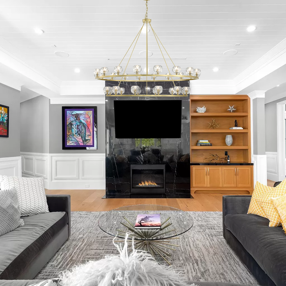 Aragon Tiered Crystal Chandelier 59"