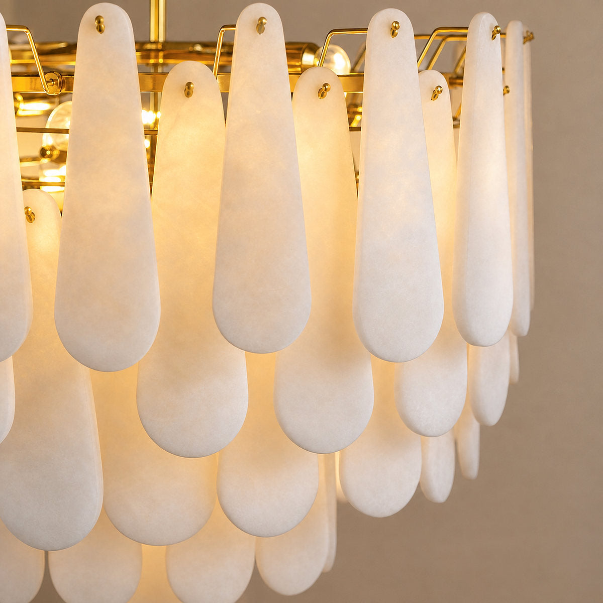 Tricolordeer Alabaster Petal Chandelier