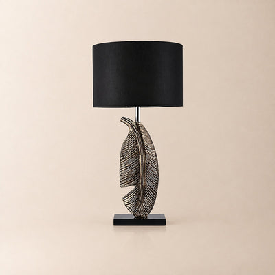 Tricolordeer Sculptural Gold Feather Table Lamp