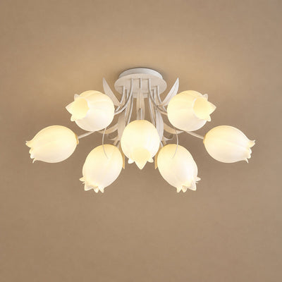 Tricolordeer Lily Flower Acrylic Ceiling Lamp