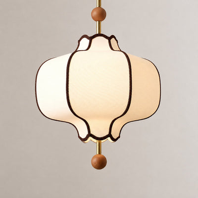 Tricolordeer Curved Metal and Wood Pendant Light