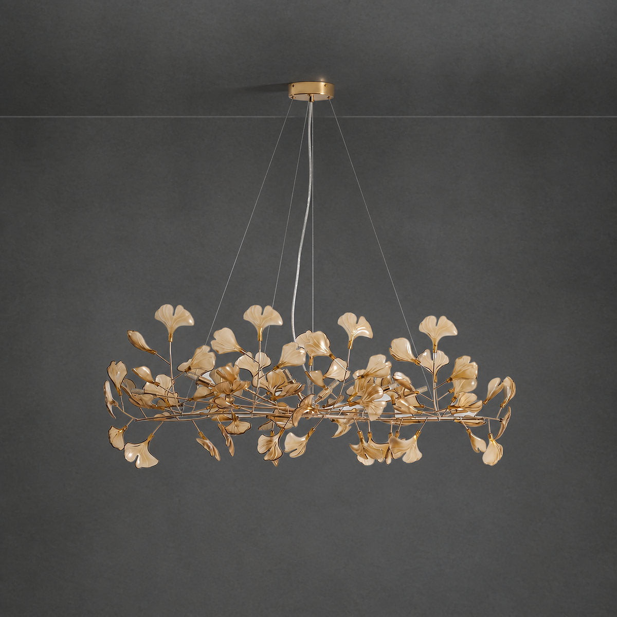 Tricolordeer Botanical Linear Multi-Light Chandelier