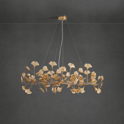 Tricolordeer Botanical Linear Multi-Light Chandelier