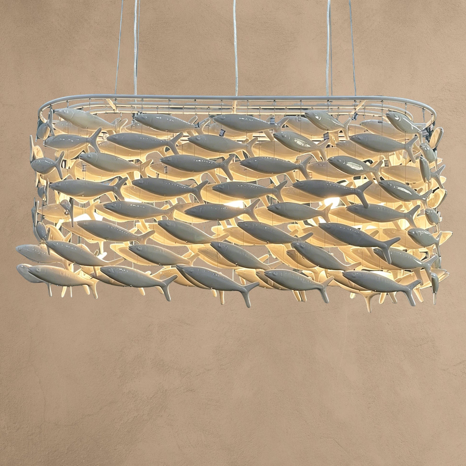 Porcelain Fish Shape Dining Table Chandelier