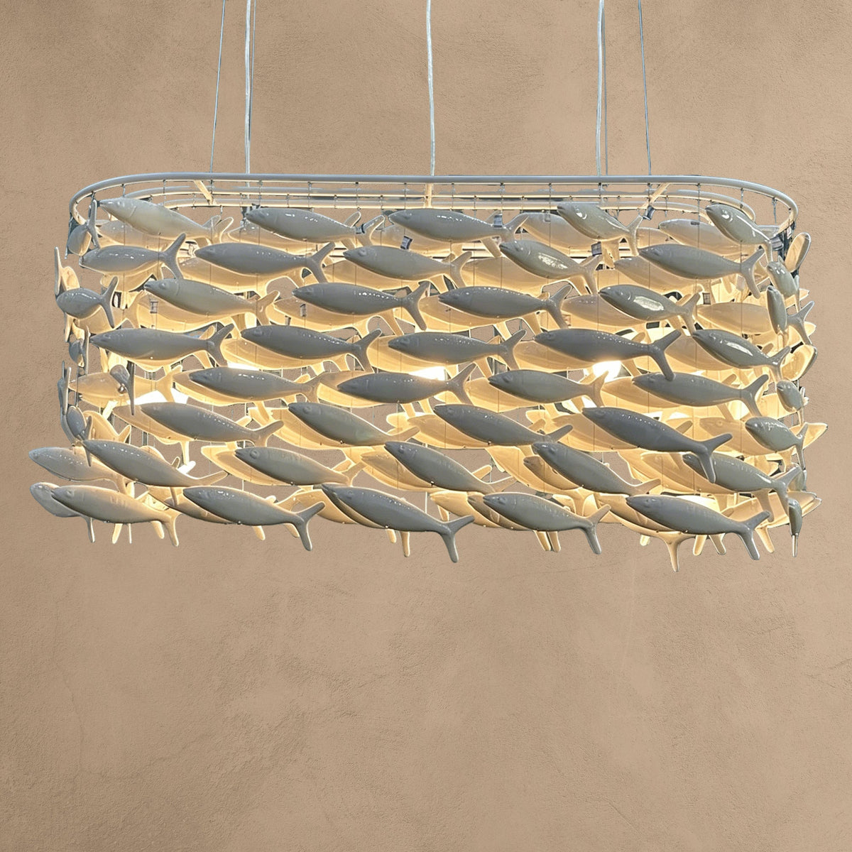 Porcelain Fish Shape Dining Table Chandelier