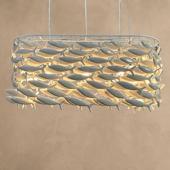 Porcelain Fish Shape Dining Table Chandelier
