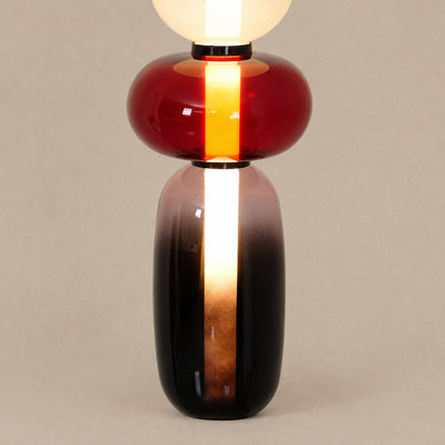 Artisan Hand-Blown Glass Stacked Floor Lamp