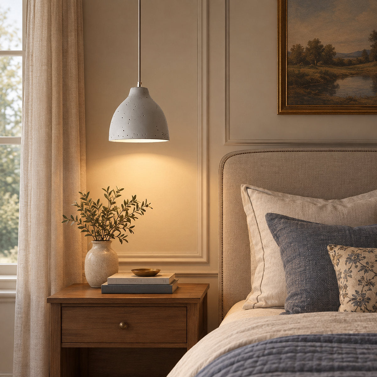 Minimalist Suspended Dome Pendant Light