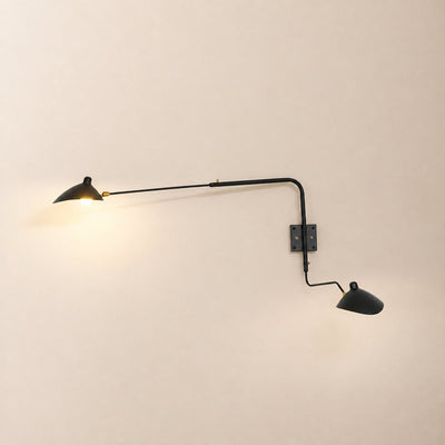 Multi-Arm Spider Wall Lamp, L 55-Inch x H 30.3-Inch, Black for Living Room