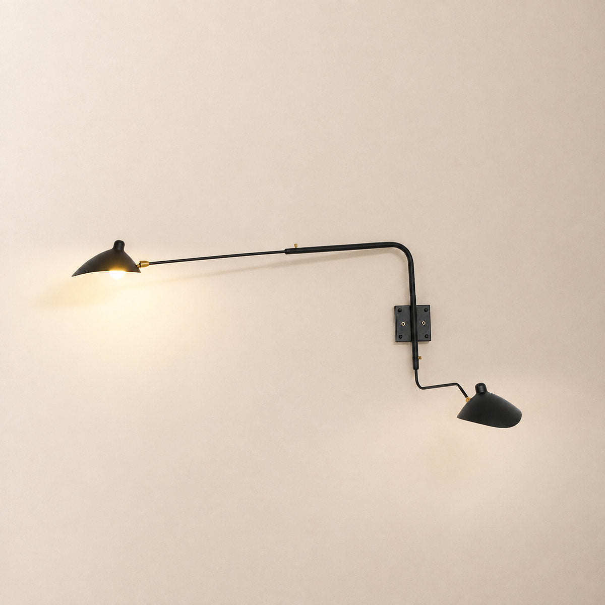 Multi-Arm Spider Wall Lamp, L 55-Inch x H 30.3-Inch, Black for Living Room