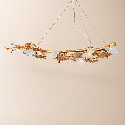 Tricolordeer Brass Maple Leaf Pendant Light