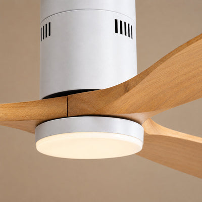 Low-Profile Flush Mount Ceiling Fan with LED Disc Light