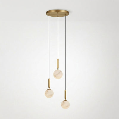 Alabaster Globe Pendant Light Collection for Dining Room & Living Room