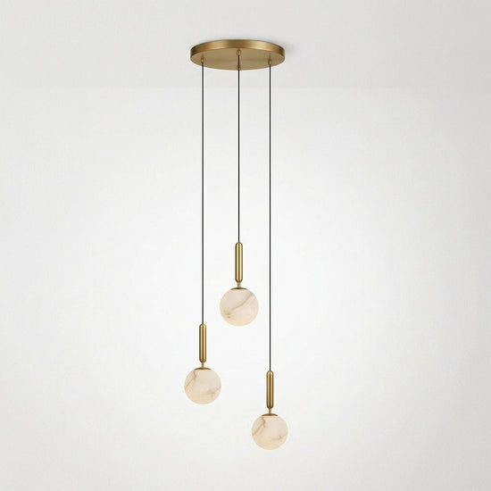 Alabaster Globe Pendant Light Collection for Dining Room & Living Room