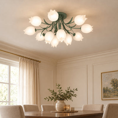 Tricolordeer Lily Flower Acrylic Ceiling Lamp