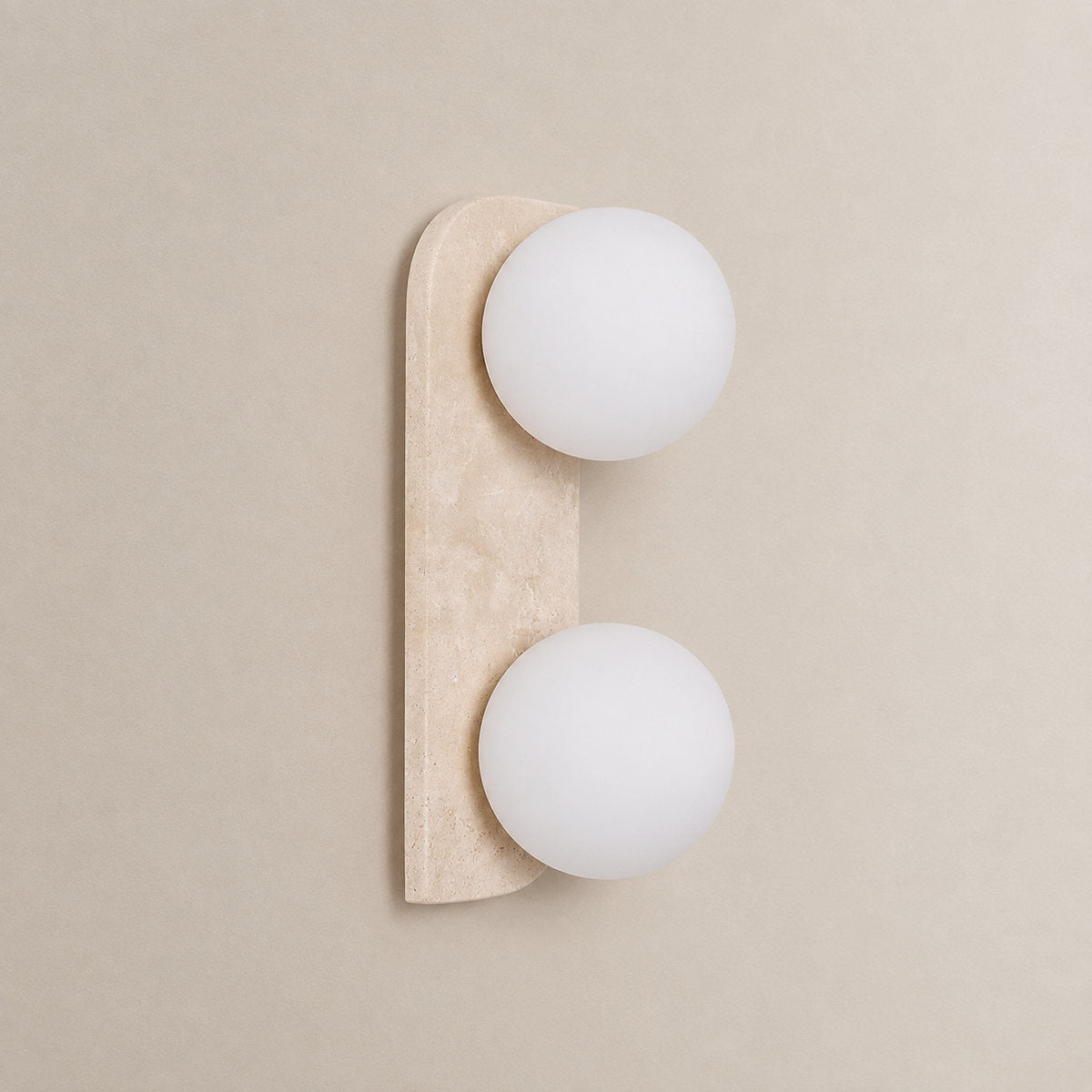 Elysian Travertine Wall Lamp, 3.9-Inch x H 7.1~18.9-Inch, Yellow Travertine & White for Living Room & Dining Room